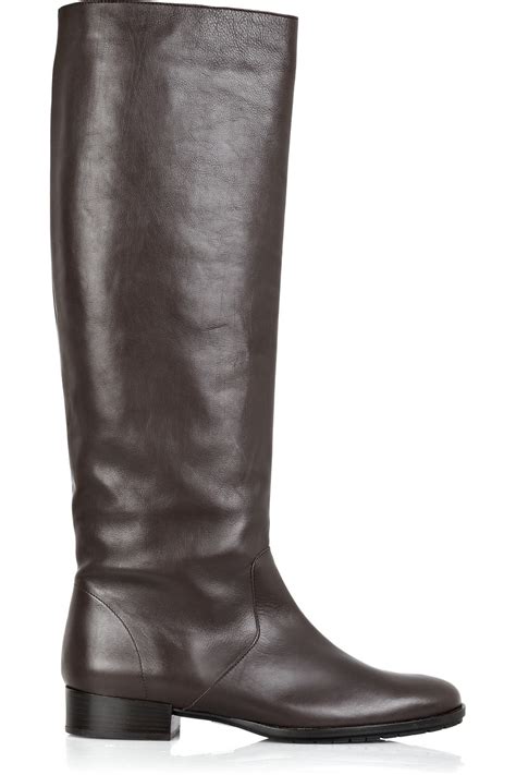 michael kors brown leather over the knee flat boots|Michael Kors bromley boots.